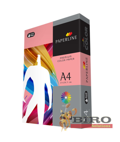 Hîrtie colorată A4 Paperline HP PINK, 80 gr/m2, 500 foi, neon, roz